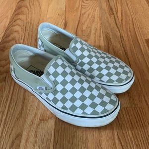 Green checkered vans